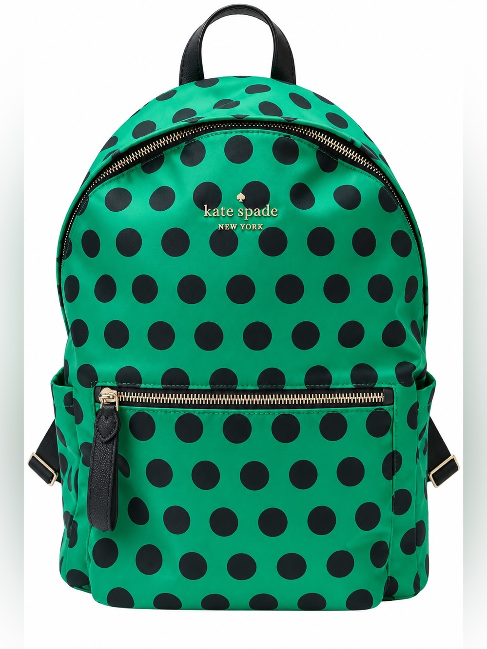 Kate Spade New York Chelsea Delightful Dot Vibrant Green and Navy Backpack